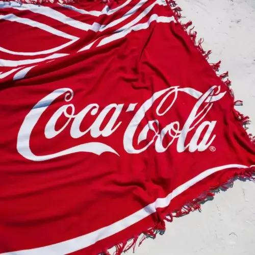 Pikniková deka s transferovým potiskem Coca-Cola - outdoor promo deka